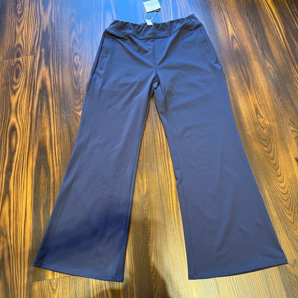 NWT Halara Flex Mid Rise Side Zipper Pocket Work Flare Pants Size LP